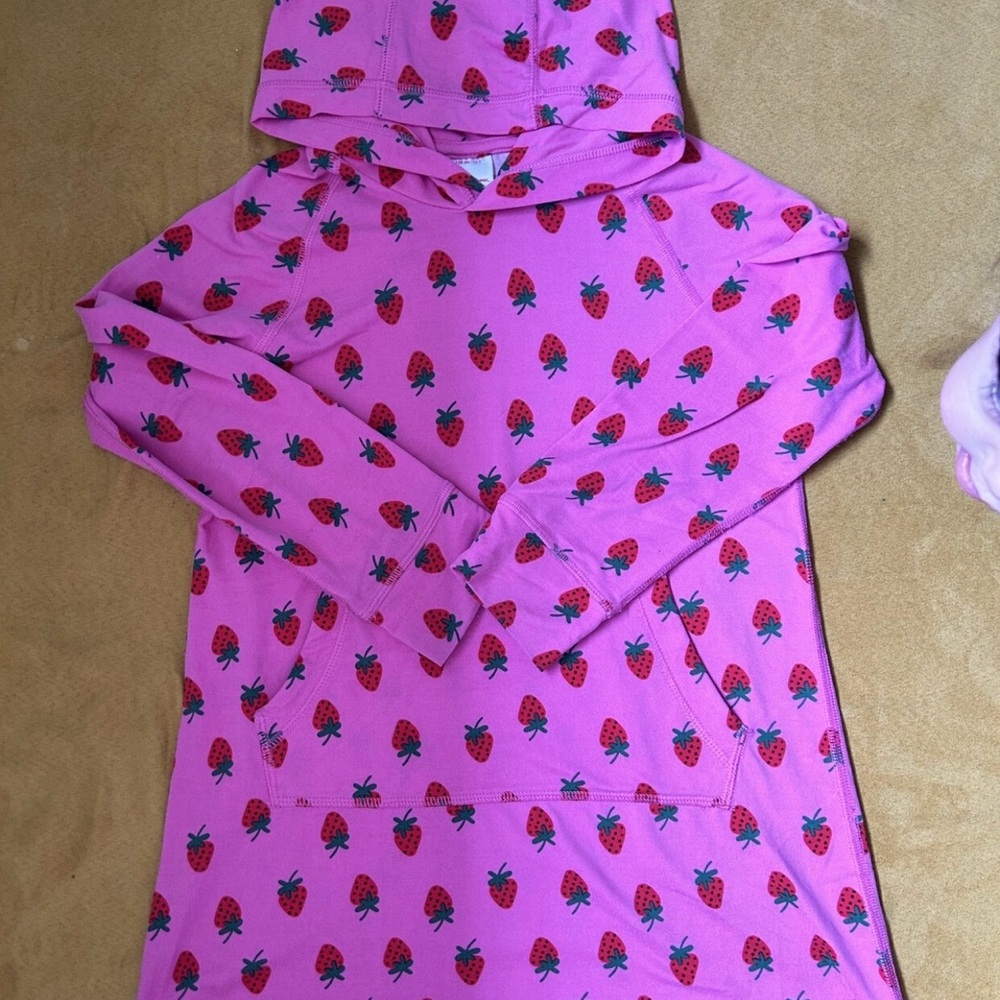 Hanna Andersson Strawberry Print Swim Coverup